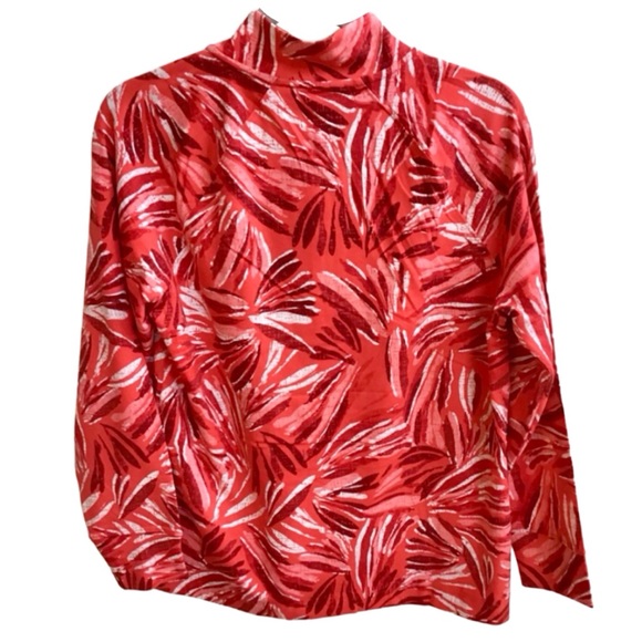 Pappagallo Half Zip Funnel Neck Long Sleeve Top (NWT) (Size: Medium) - Picture 4 of 7